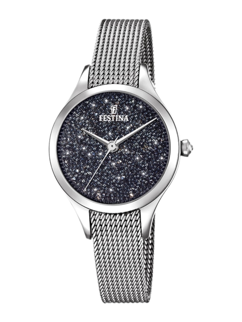 

FESTINA Women Grey Embellished Dial & Silver Toned Analogue Watch F20336/3-Grey