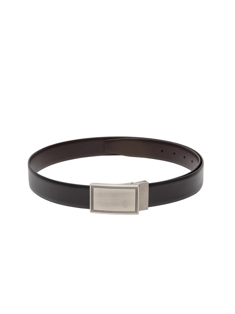 

Teakwood Leathers Men Black Textured Leather Belt