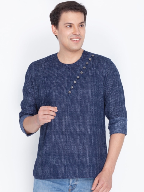 

VASTRAMAY Men Blue Kurta