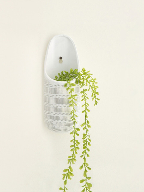 

Homecentre White Valencia Textured Wall Planter