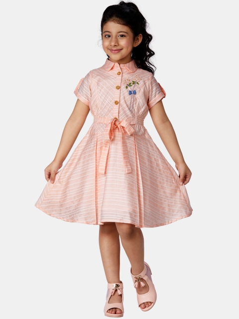 

Peppermint Peach Striped Dress