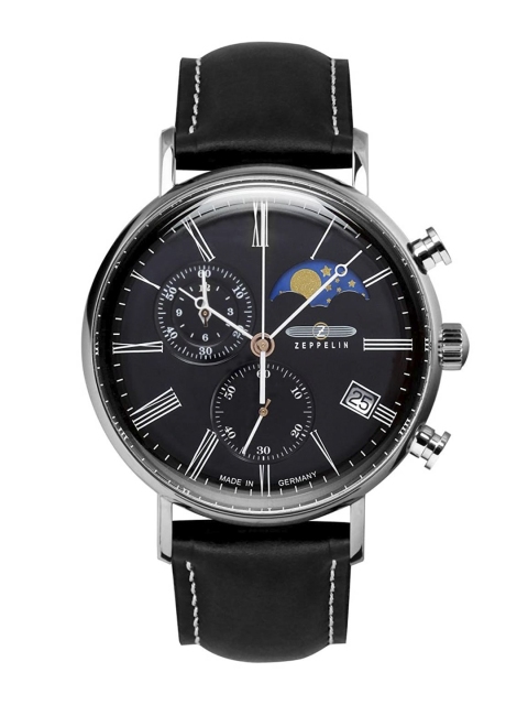 

ZEPPELIN Men Black Dial Hindenburg Chronograph Analogue Multi Function Watch 71942