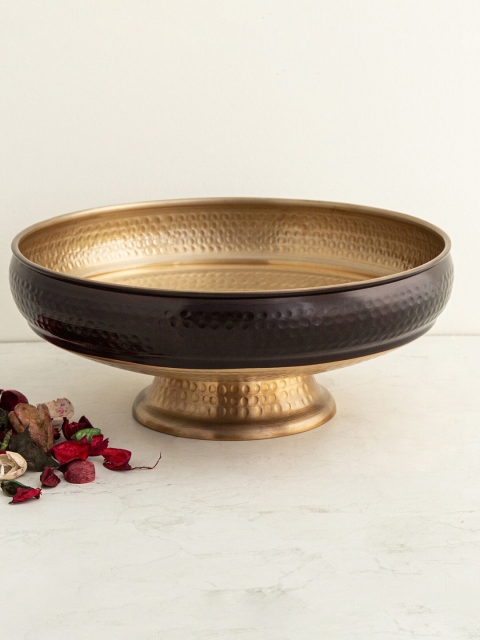 

Home Centre Brown & Gold-Toned Adrian Hammered Decor Bowl