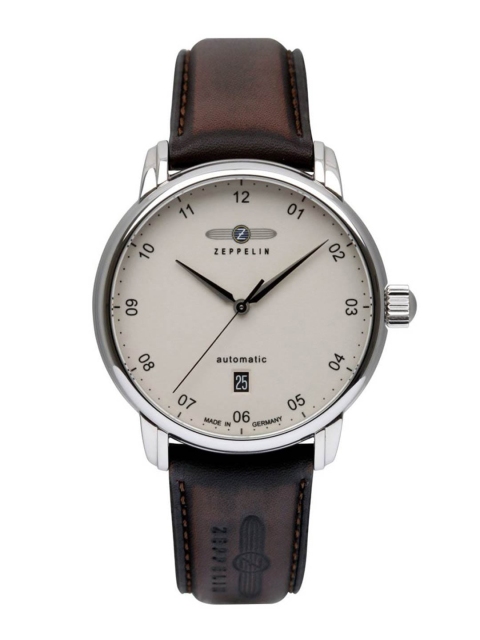 

ZEPPELIN Men Beige Dial Captain Line Date Automatic Motion Powered Watch 86525