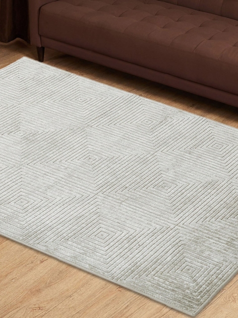 

Home Centre Grey Solid Mono Burnish Jacquard Carpet