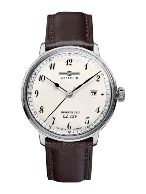 

ZEPPELIN Men Beige Dial & Brown Leather Textured Straps Analogue Watch - 70464
