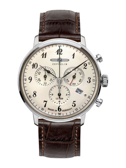 

ZEPPELIN Men White Dial Leather Analogue Watch 70864, Off white