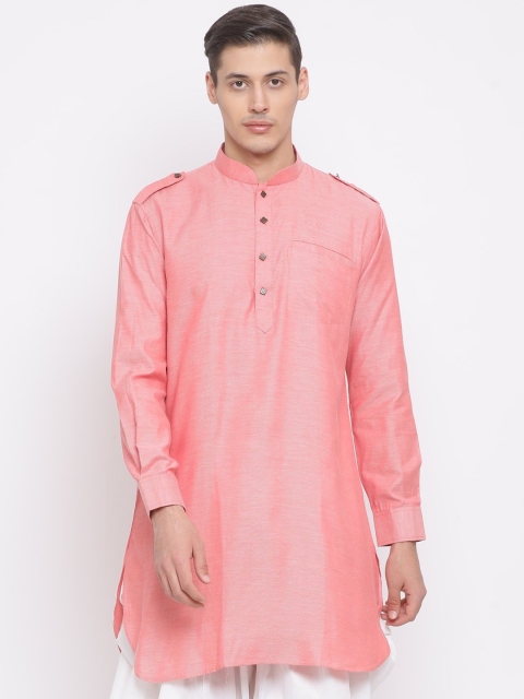 

VASTRAMAY Men Pink Kurta