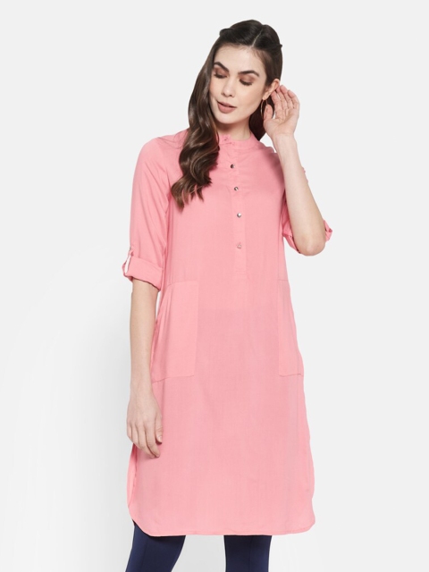 Monte Carlo Women Pink Solid Tunic
