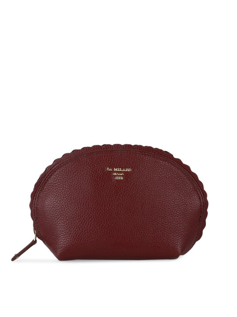 

Da Milano Burgundy Textured Travel Pouch