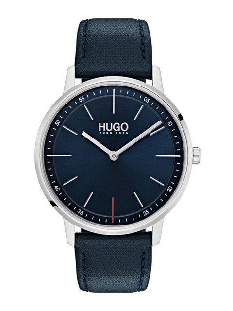 

Hugo Boss Black Dial & Blue Leather Straps Analogue Watch 1520008-Black