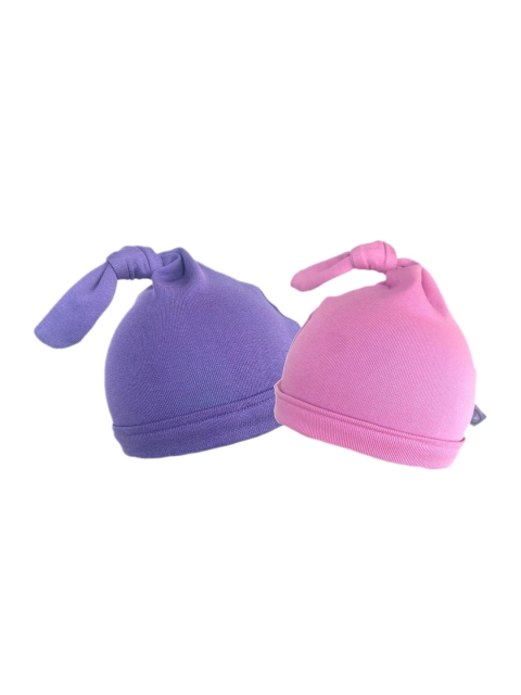 

cherrytoes Infants Pack of 2 Pure Cotton Sustainable Beanies, Navy blue