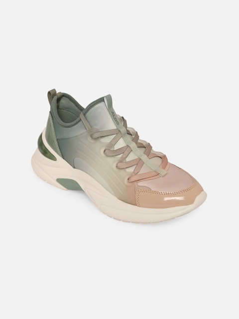 

ALDO Women Green Colourblocked Sneakers