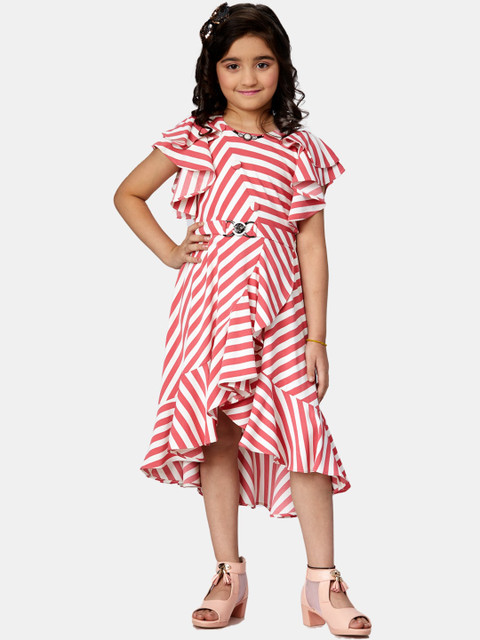 

Peppermint Girls Mauve Striped Satin Midi Dress