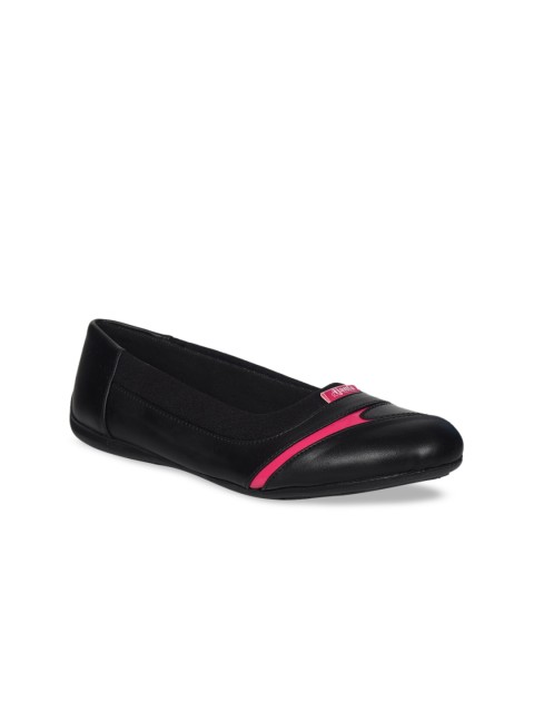 

Ajanta Women Black Striped Ballerinas Flats