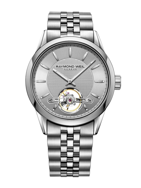 

Raymond Weil Men Silver-Toned Dial & Silver Toned Stainless Steel Bracelet Style Straps Analogue Automatic Watch
