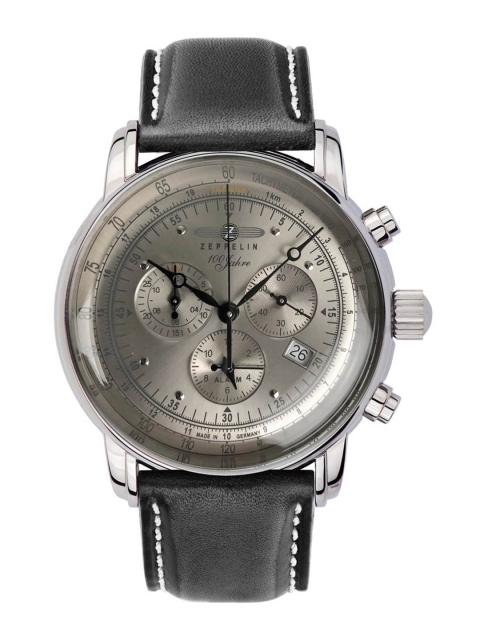 

ZEPPELIN Men Grey Dial & Black Leather Straps Analogue Chronograph Watch 86800
