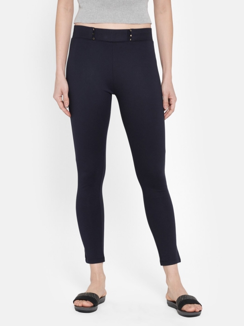

Monte Carlo Women Navy Blue Solid Jegging