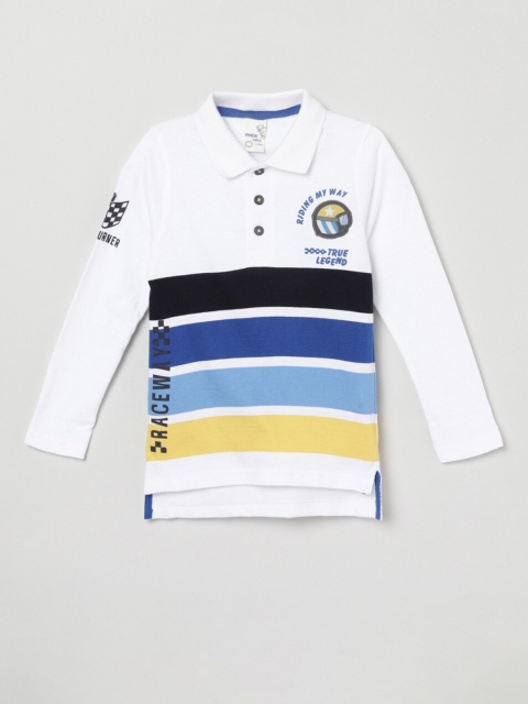 

max Boys Multi Colourblocked Polo Collar T-shirt
