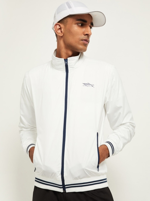 

max Men White Bomber Jacket