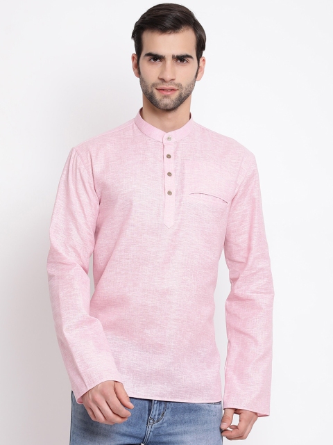 

VASTRAMAY Men Pink Kurta