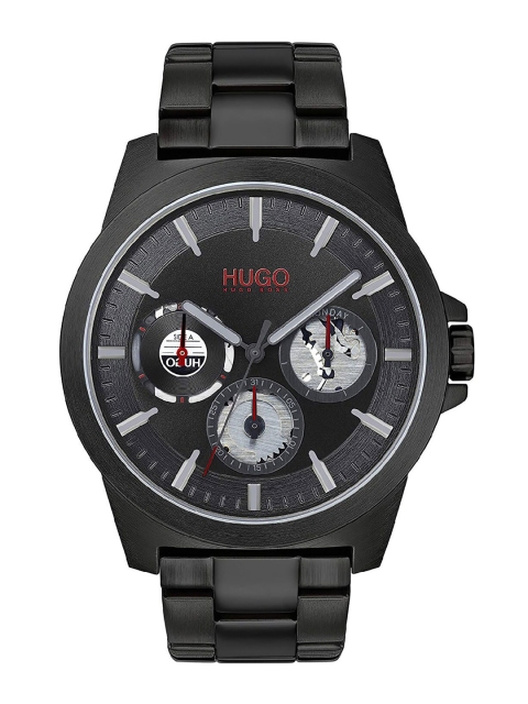 

Hugo Boss Men Grey Dial & Black Stainless Steel Straps Analogue Watch 1530132