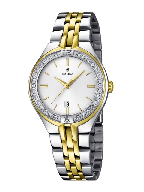 

FESTINA Women Silver-Toned Embellished Dial Stainless Steel Analogue Watch - F16868/1