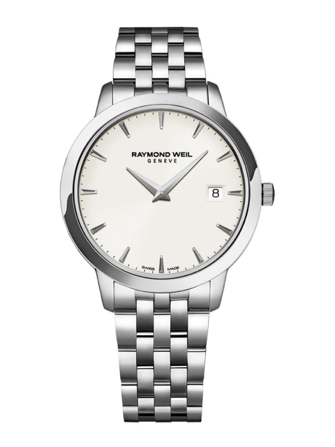 

Raymond Weil Men Off- White Dial & Silver Straps Analogue Watch 5588-ST-40001