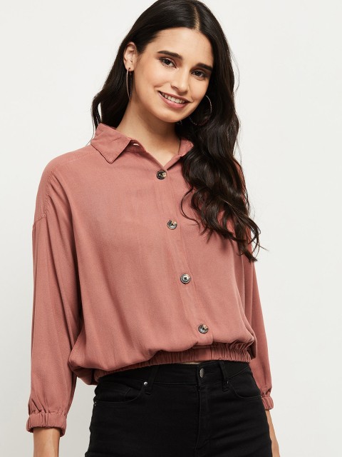 

max Women Pink Casual Shirt
