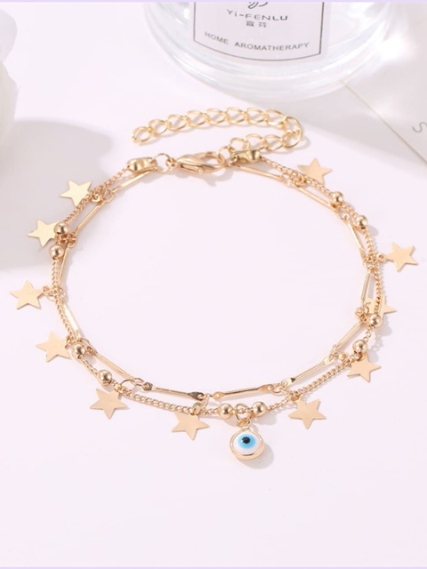 

YoungWildFree Gold-Plated Charm Anklet