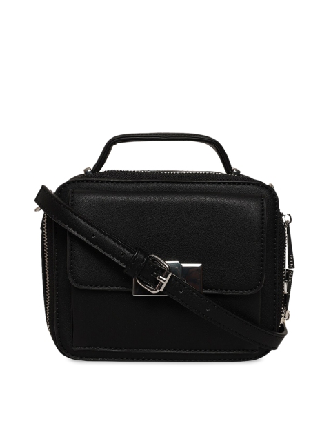 

ALDO Women Black PU Structured Sling Bag