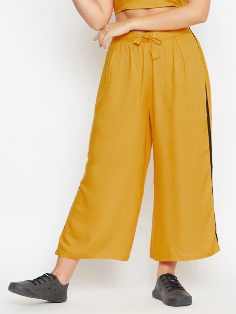 

Castle Women Mustard Yellow Flared Palazzos