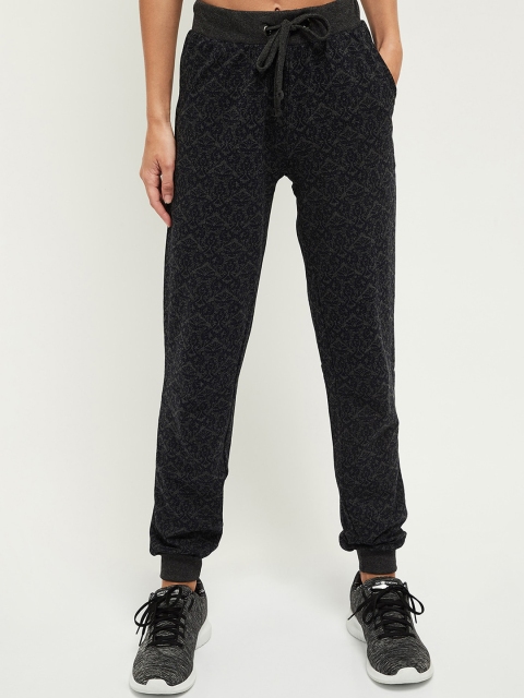 

max Women Charcoal Grey Printed Trackpant