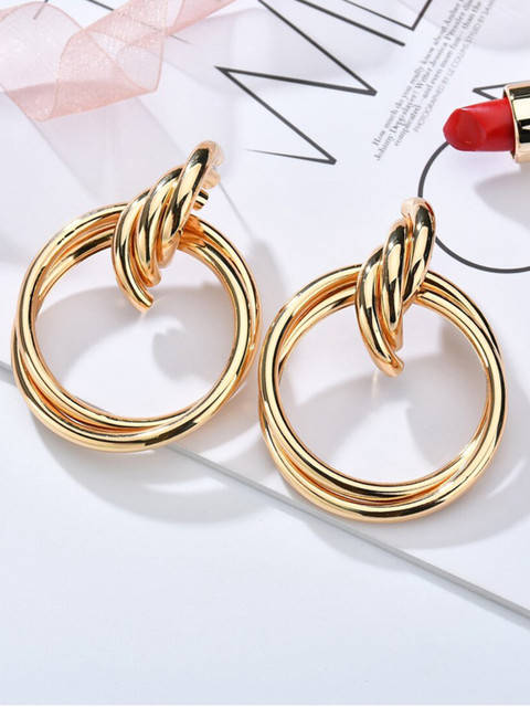 

YoungWildFree Gold Contemporary Hoop Earrings