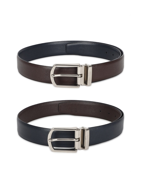 

Allen Solly Men Set of 2 Black & Brown Textured Belts
