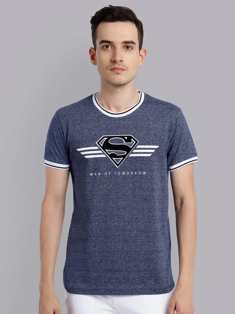 

Free Authority Men Blue Superman Printed Cotton Pure Cotton T-shirt