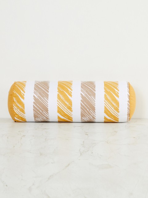 

Home Centre Yellow & White Striped Arcadia Bolster