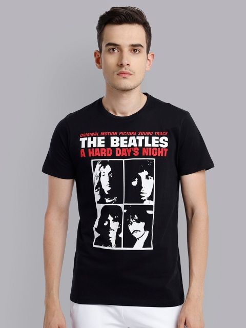 

Free Authority Men Black The Beatles Printed T-shirt