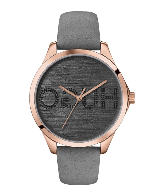 

Hugo Boss Women Grey Embellished Dial & Grey Leather Straps Analogue Watch - 1540044