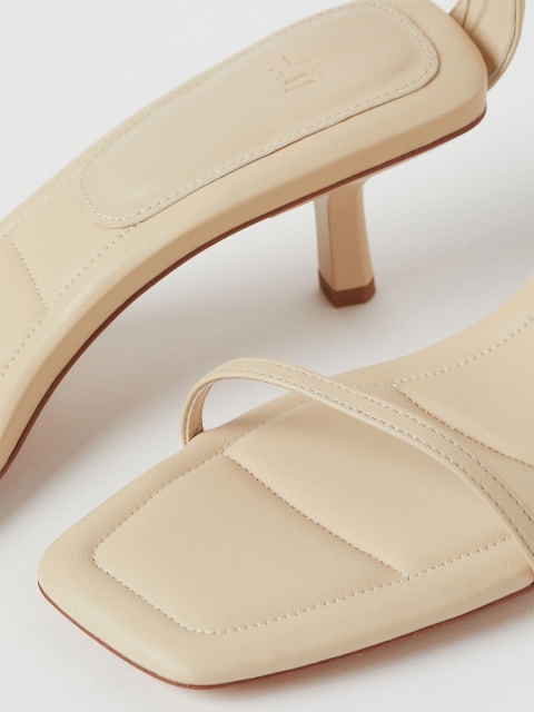 

H&M Women Beige Square Toe Sandals
