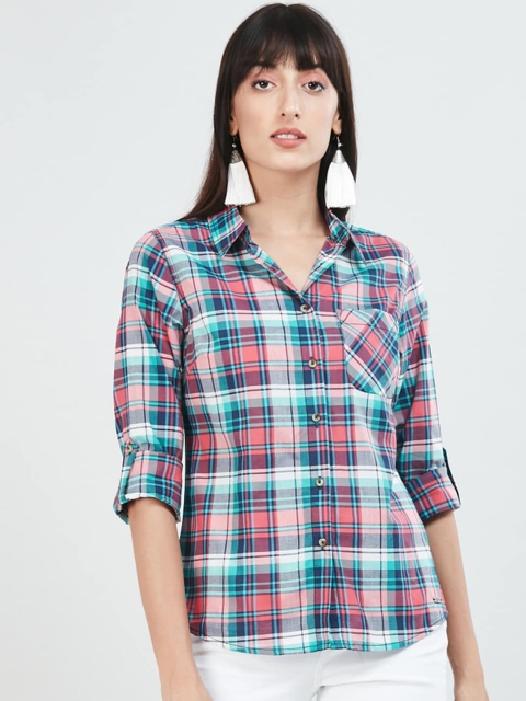 

max Women Multi Checked Casual Shirt