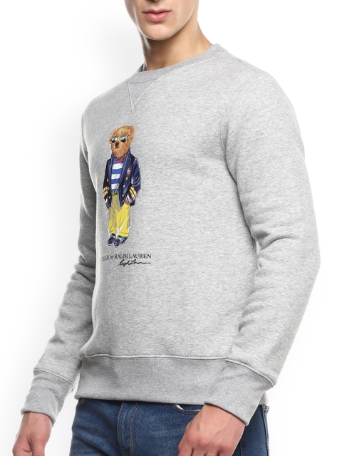 

Polo Ralph Lauren Men Grey Printed Sweatshirt