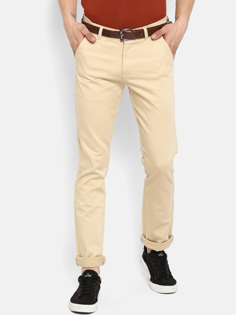 

V2 Value & Variety Men Beige Regular Trousers Regular Trousers
