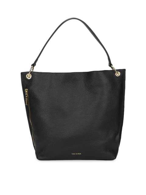 

Ted Baker Black Leather Oversized Shopper Hobo Bag