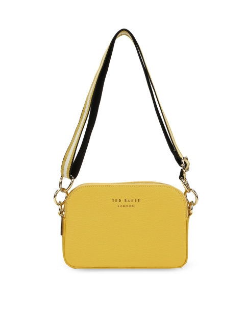 

Ted Baker Yellow Leather Structured Sling Bag
