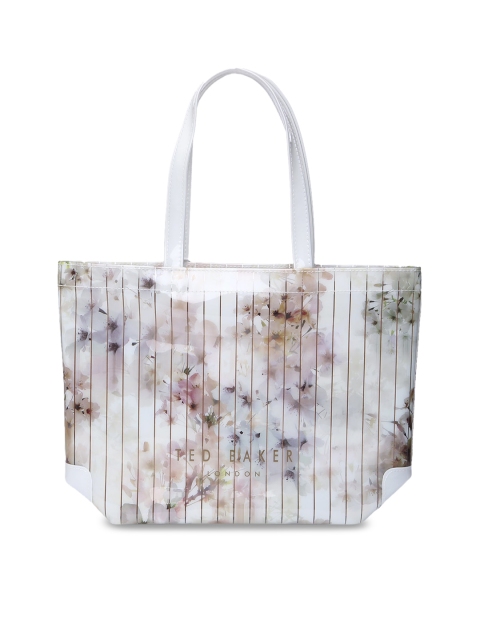 

Ted Baker Cream Floral Printed Oversized Shopper Tote Bag