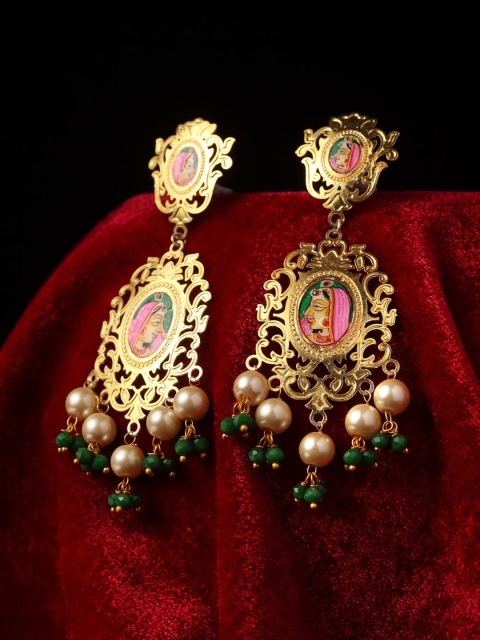 

PANASH Gold Contemporary Jhumkas Earrings