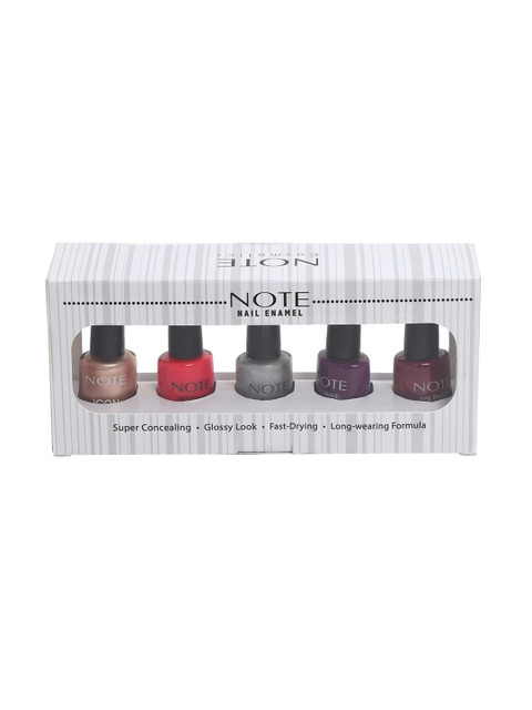 

Note Set of 5 Multicolour Nail Enamel, Multi