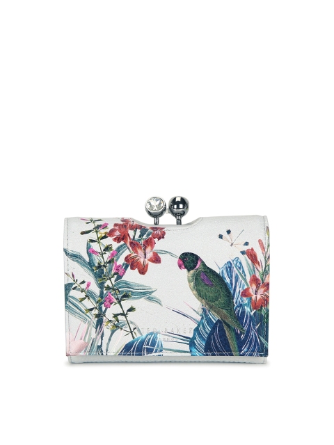 

Ted Baker Womens Grey Printed Box Clutch