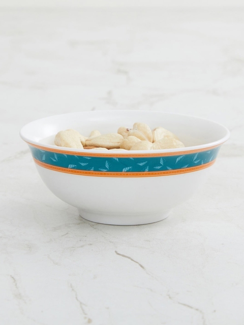 

Home Centre White & Teal-Blue Eliana Deer Print Bowl